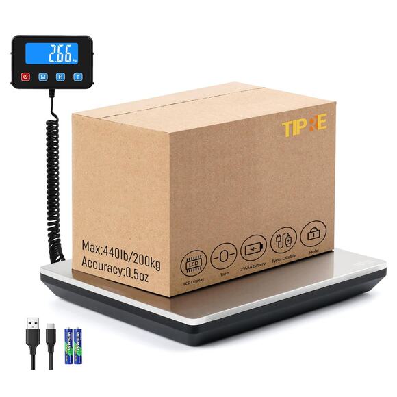 Digital Shipping & Postal Scale – 440lb High-Accuracy Stainless Steel - Picture 1 of 2